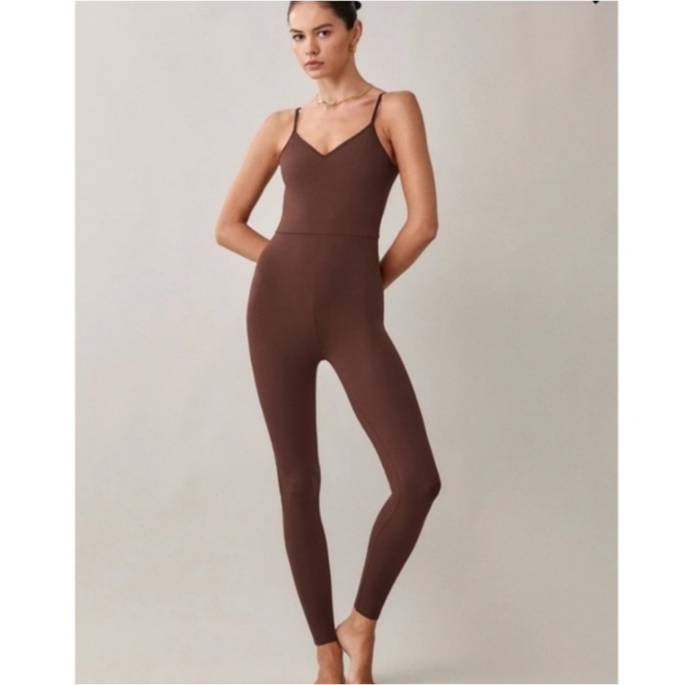 REFORMATION Brown Emmy Ecostretch Bodysuit Onesie size M